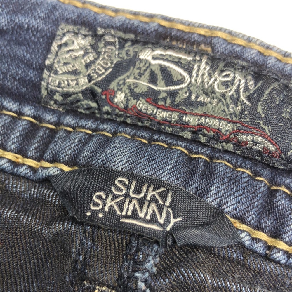 VINTAGE SILVER SUKI SKINNY JEANS SZ18x31 ⭐️ - Picture 3 of 12